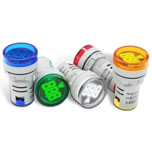 LED 22mm Voltmeter Signal Lights Digital Display Gauge Volt Voltage Meter Indicator Lamp Tester Measuring Range AC 50-500V