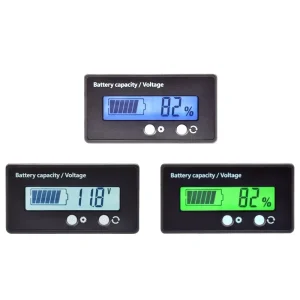 LXCLEDDisplay Digital Voltmeter Electrical Voltage Meter Lithium Battery Capacity Monitor Gauge Meter Tester 12V 24V 36V 48V 60V