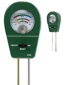 LY101 3-in-1 Gardening Soil pH & Fertility Tester with ABS Material and 1 Year Warranty
