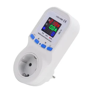 LYS 1 VAE EU Plug Power Meter Socket Digital LED Display 16A Max Current Voltage Protection Consumption Monitor Large Screen