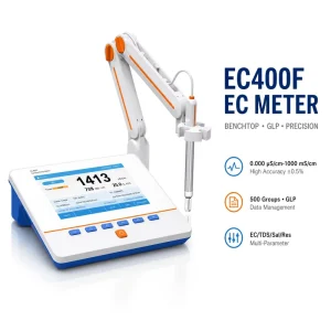 Lab Grade ±0.5 Percent FS EC400F Benchtop Conductivity Meter 5 Parameter Measurement USB RS232 Dual GLP 500 Groups Analyzer