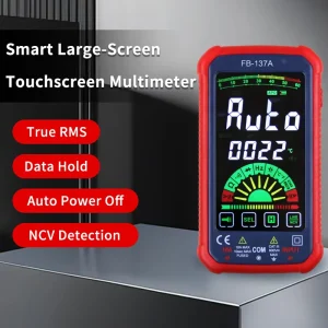 Large-Screen Digital Multimeter 6000-Count Auto-Ranging Rechargeable NCV AC/DC Voltage and Current Tester