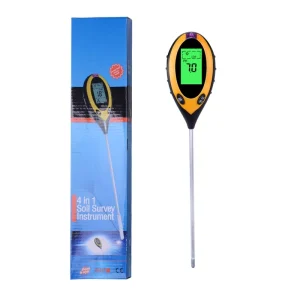 Lawn Soil PH Meter Orchard Soil Sunlight Tester Household Garden Soil PH Meter 4 in 1 Soil Meter for Greenhouse