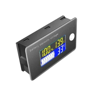 Lead-Acid and Lithium Battery Voltage, Capacity, and Temperature Monitor, DC 10-100V