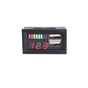Led Digital Voltmeter Voltage Meter Volt Meeter DC 12V Cars Motorcycles USB 5V2A Universal Battery Meter Voltimetro Digital Dc