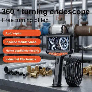 Lens Endoscope Camera 5 Inch IPS Display 1080P HD Night Vision for Automotive and Mechanical Inspection
