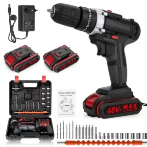 Lithium Battery Impact Drill with Hammer Function 21V Brushless Motor Household Electric Screwdriver