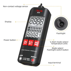 Lonnmeter Digital Multimeter 4000 Count AC DC Electrical Instruments Tester Auto Multimetro Digital Profesional Meter