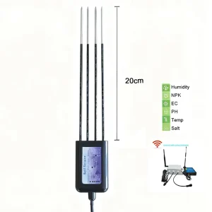 Lorawan Long Probe Agriculture 8 in 1 Soil Sensor Analyzer NPK Temperature EC Salinity Water Content Soil Moisture pH Meter