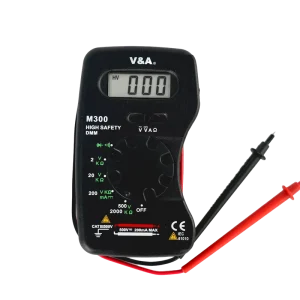 M300 Mini Digital Multimeter LCD CAT III 500V AC/DC 200mA DC Manual Range Volt/Amp/Ohm Diode Continuity