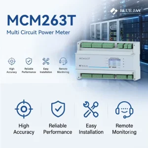 MCM263T Multi Circuit Energy Power Meter for Data Center PDU Feeders Rack Subpanel Branch Circuit Metering Modbus RS485