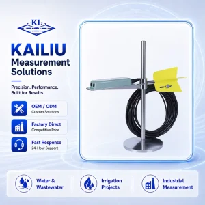 MGG KL DPL Type Portable Handheld Doppler Flowmeter Integrated Liquid Depth Velocity Flow Monitor for Open Channel +/ 1%