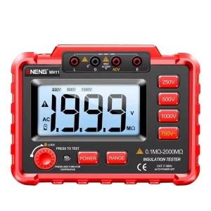 MH11 Digital Ground Resistance Meter Ohm Voltage Tester Megohm Meter Insulation Ground Resistance Tester