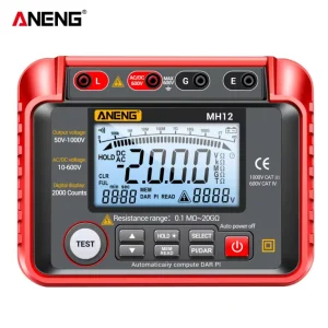 MH12 Insulation Resistance Tester 600V AC/DC Voltage Tester Megohmmeter