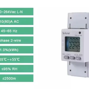 MID Certified ADL200 Single Phase Power Meter with Modbus Communication 80A Input Current for EV Charger