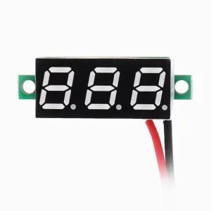 MLK 0.28 Inch Ultra Small Digital DC Voltage Meter 2 Wire DC 2.5 30V with Reverse Protection Multi Color Display