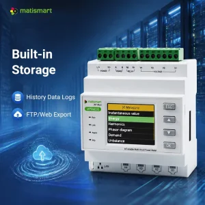 MPM4000 Multi Tariff Ethernet Smart Energy Meter with Built in Storage for Industrial Power Distribution