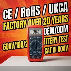 MS8221D Manual Digital Multimeter AC DC Voltage Current Meter 4 Digit 1999 Counts Ohm CATIII 600V Safety 10A Battery Measuring