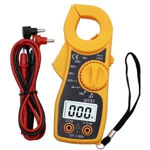 MT87 Red Digital Multimeter Amp Clamp Meter Current Clamp Pincers AC DC Current Voltage Tester
