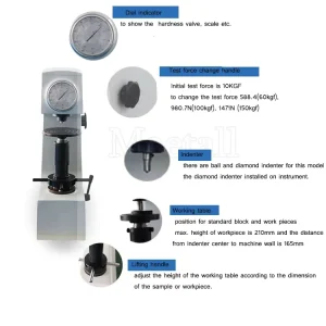 Manual Hardness Tester diamond Indenter Rockwell Hardness Tester HR 150A