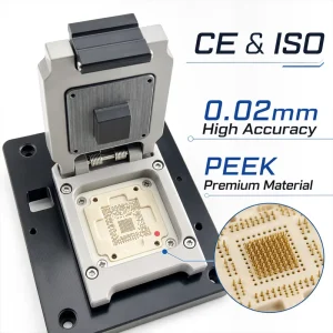 Manual Operation BGA Chip Test Socket IC Programming Burn in Jig Semiconductor Testing Equipment Clamshell Testing Socket