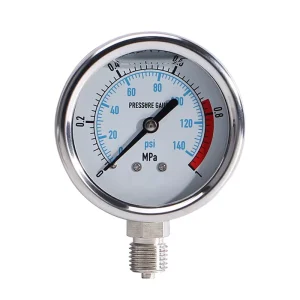 Manufacturer’s Stainless Steel Shockproof Diaphragm Vacuum Gauge Aluminum Water Air Pressure Gauge for Connection Filter Air