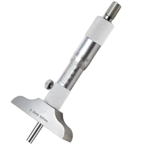 Mechanical Depth Micrometer 0-25mm/50mm, 0.01mm Resolution