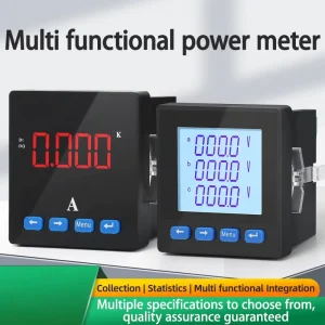 Meter Multimeter with Three Phase Volt Ampere Frequency Phase Sequence Display 3 Phase Meter Power Meter 220V AC50 60HZ