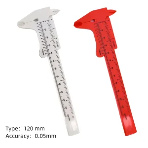 Metric and Inch Plastic Eyebrow Tattoo Vernier Caliper