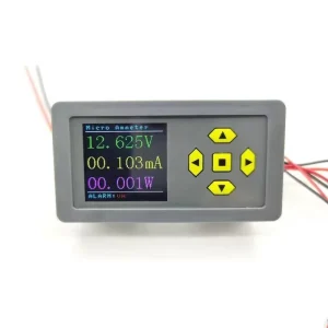 Micro Ammeter DC Color Display High Precision Voltage Current Meter RS485 Supports Alarm Output 79x43x33mm 100% New
