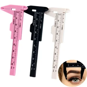 Microblading Mini Vernier Caliper Plastic Eyebrow Tattoo Measuring Tool Button Permanent Makeup Accessories Semi Width
