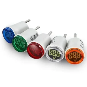 Mini Digital Voltmeter AC 230V 380V Voltage Meter LED Panel Electric Voltage Plug Type Voltmeter Small Panel Meters