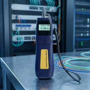 Mini FHP12 Optical Power Meter Portable Fiber Optic Power Tester -70~+10dBm 6 Wavelengths FTTH Optical Power Test Tool