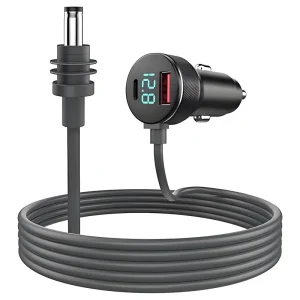 Mini IP67 Waterproof Power Cable Digital Voltage Meter 12V 24V DC 35W USB C/30W USB A for RV Camping Trucks