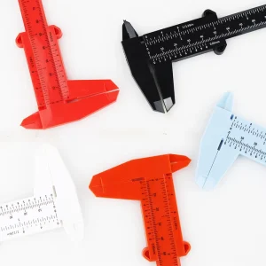 Mini Plastic Jewelry Measuring Caliper, 0-100 mm / 0-120 mm, Inner and Outer Diameter