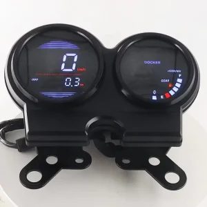 Motorcycle Digital Speedometer Meter Front Black Waterproof Plastic Voltage 12V Gasoline resistant CBZ