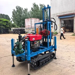 Multi Function Track Mounted Hydraulic Water Well Drilling Rig 100-200m Adjustable Drilling Depth Versatile Borehole Machine