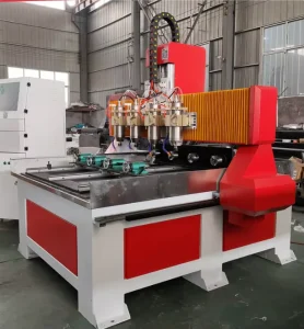 Multi heads Wood Router CNC Milling Machine 6 Spindles Rotary 4 Axis Cylinders Round Wood Carving 3d 1325 1530