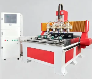 Multi heads Wood Router CNC Milling Machine 6 Spindles Rotary 4 Axis Cylinders Round Wood Carving 3d 1325 1530