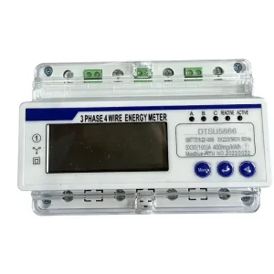 Multifunction 110 250V 3 Phase 4 Wire Wattmeter Energy Meter KWH 100A AC 50 60Hz Solar PV Accuracy Class 0.1 Digital Mini
