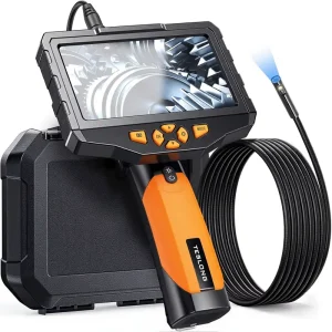 NTS300 5″ IPS 1080P Flexible Fiber Optic Borescope Camera Industrial Endoscope for Automotive Engine No IP Rating