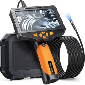 NTS300 5″ IPS 1080P Waterproof Flexible Fiber Optic Borescope Camera Industrial Endoscope for Automotive Engine