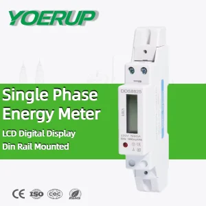 New Arrival 1P Single phase LCD Digital Display Smart Electricity Meter kWh Analyzer 5(60)A 50Hz Watt DIN Rail Energy Meter