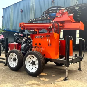 New Design Wheels Water Well Borehole Drilling Rig Machine SM200 Portable Hydraulic Underground Water Well Driller 200m Deep