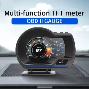 Newest A501 OBD2 Car Head up Display HUD Smart Car Water&Oil Temp RPM Gauge Digital Odometer Security Alarm Auto Meter