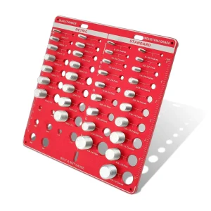 Nut and Bolt Thread Checker 14 28 34 Holes Screw Pitch Gauge Set Metric Imperial Size Identifier Tool
