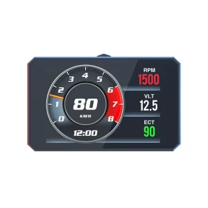 OBD2 Head Display P16s Digital Gauge Speed Water Temperature Meter TFT Screen Multi-Function HUD for Cars Clock