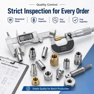 OEM Precision CNC Turned Parts Stainless Steel Brass Bushings Shafts Pins Threaded Fittings