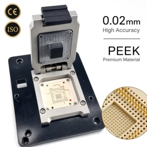 OEM Semiconductor BGA Chip Test Socket IC Programming Burn in Jig Manual Operation Clamshell Testing Equipment Machine
