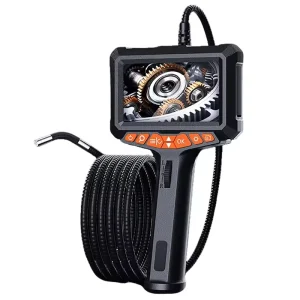 P370 Articulating Borescope 5inch Screen 1080P Articulating Endoscope Inspection Camera 8mm Lens 2Way 360 Degree Steering Len